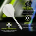 Winmau piórka Fusion Solid White No.6
