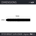 Red Dragon lotki Peter Wright Snakebite Supa-Venom steel 24g