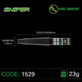 Winmau lotki Sniper Black 2 steel 23g