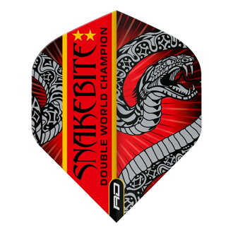 Red Dragon piórka Snakebite Hardcore Ionic Red & Grey DWC