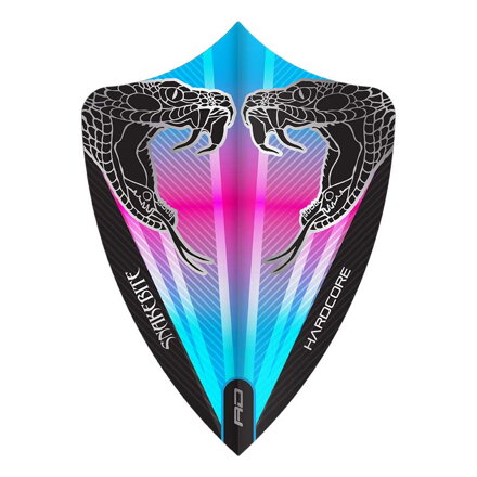 Red Dragon piórka Hardcore Snakebite Pink & Blue Freestyle
