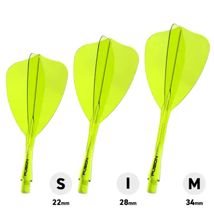 Winmau piórka Fusion Arrow Yellow