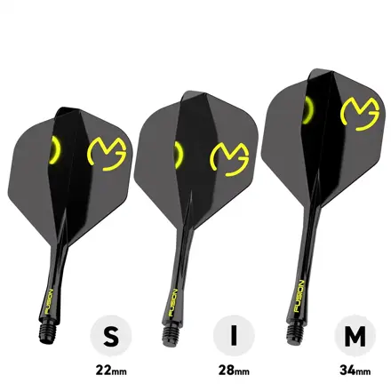 Winmau piórka Fusion MvG Design Black & Green No.2