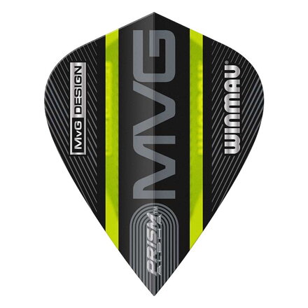 Winmau piórka Prism Alpha MVG Black & Green Kite