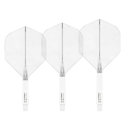 Red Dragon piórka Nitro Flite White & Clear