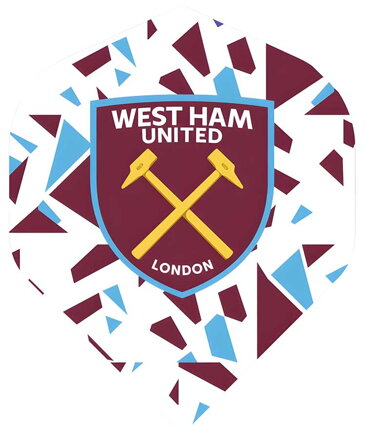 West Ham United FC Dart Flights Oficial Lcenced No.2 Abstract