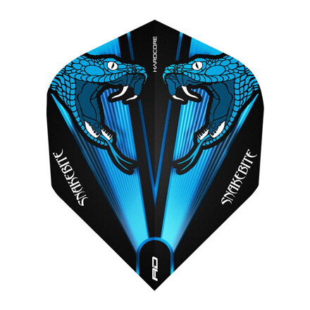 Red Dragon piórka Hardcore Peter Wright Snakebite Blue Transparent RD3