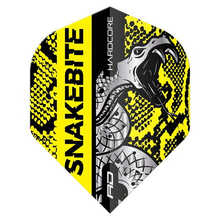 Red Dragon piórka Peter Wright Snakebite Coilde Snakesin Yellow