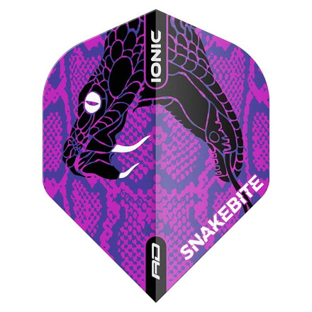 Red Dragon piórka Peter Wright Snakebite Ionic Snake Head Purple