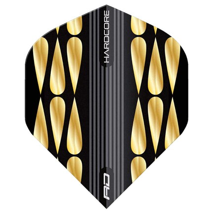 Red Dragon piórka Hardcore Premium Gold & Black Teardrop