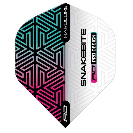 Red Dragon piórka Peter Wright Snakebite White & Rainbow