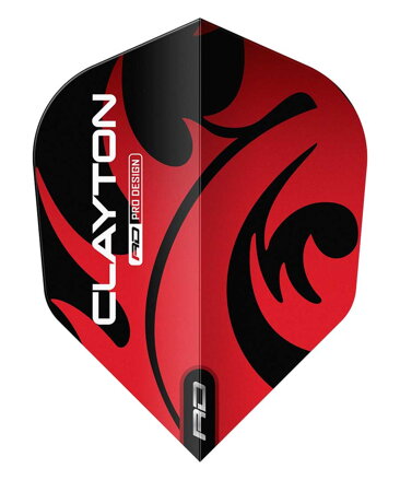 Red Dragon piórka Jonny Clayton Red & Silver No.6