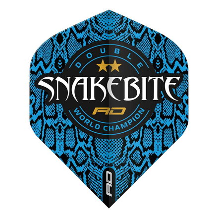 Red Dragon piórka Snakebite Hardcore Ionic Blue logo DWC