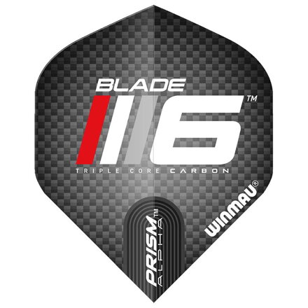 Winmau piórka Blade 6 Prism Alpha Black & Red