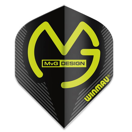 Winmau piórka Mega Standard MvG Black