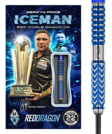 Red Dragon lotki Gerwyn Price Glacier steel 22g