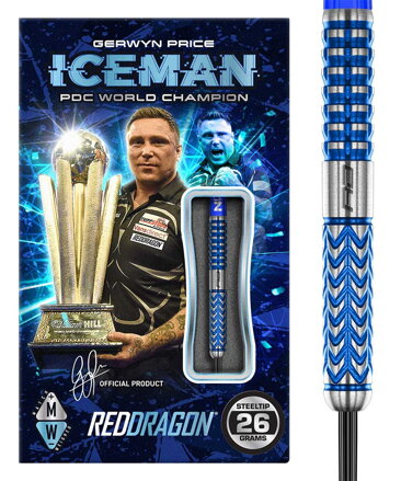 Red Dragon lotki Gerwyn Price Glacier steel 26g