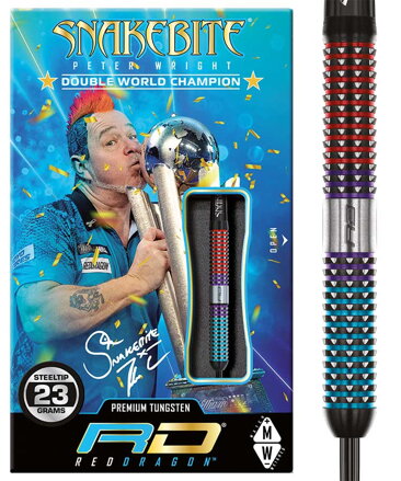 Red Dragon lotki Peter Wright Snakebite Spirit steel 23g