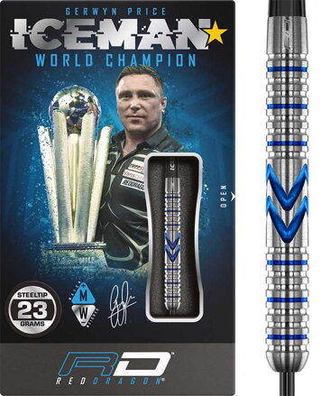 Red Dragon lotki Gerwyn Price Iceman Midnight steel 23g