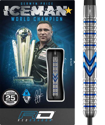 Red Dragon lotki Gerwyn Price Iceman Midnight steel 25g