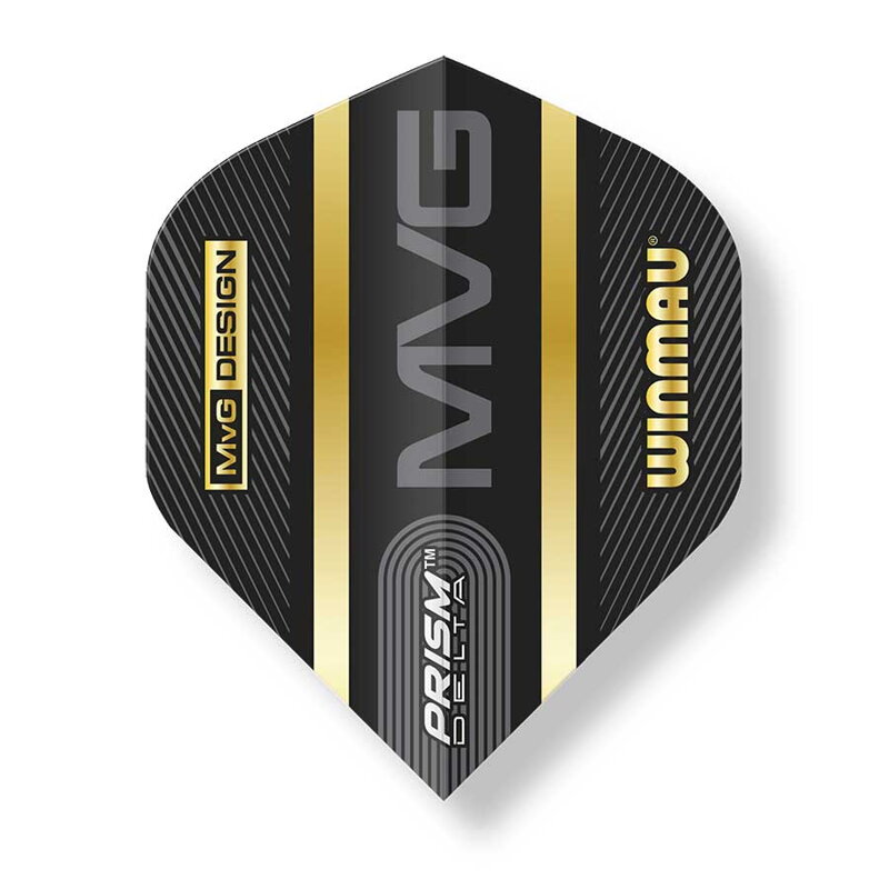 Winmau piórka Prism Delta MVG Black & Gold Winmau piórka Prism Delta MVG Black & Gold