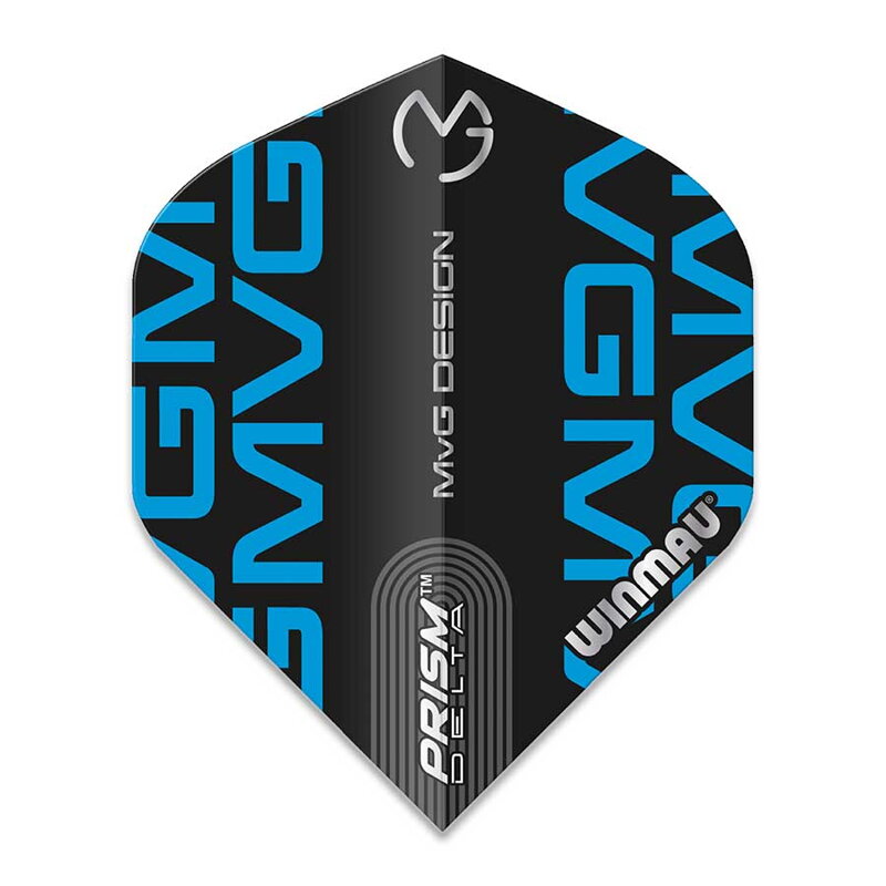Winmau piórka Prism Delta MVG Black & Blue Logo Winmau piórka Prism Delta MVG Black & Blue Logo