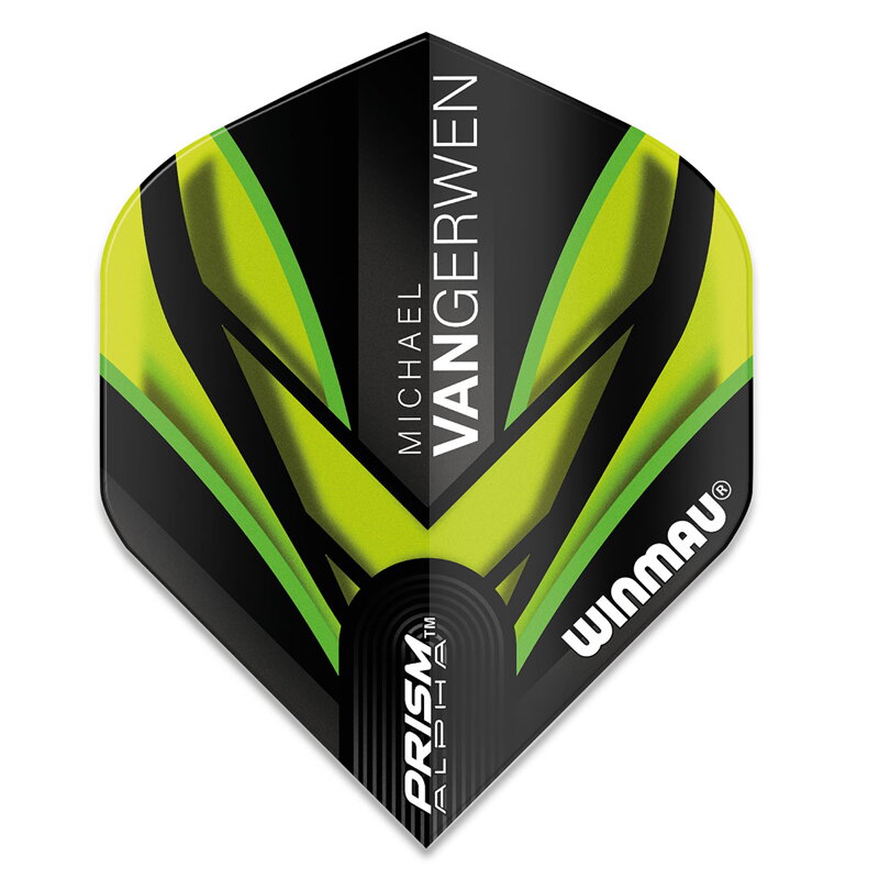 Winmau piórka Prism Alpha MvG Black & Green