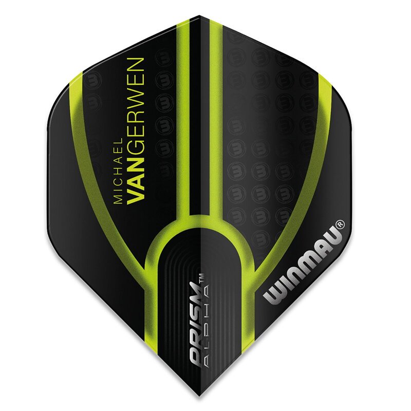 Winmau piórka Prism Alpha MvG Black & Green