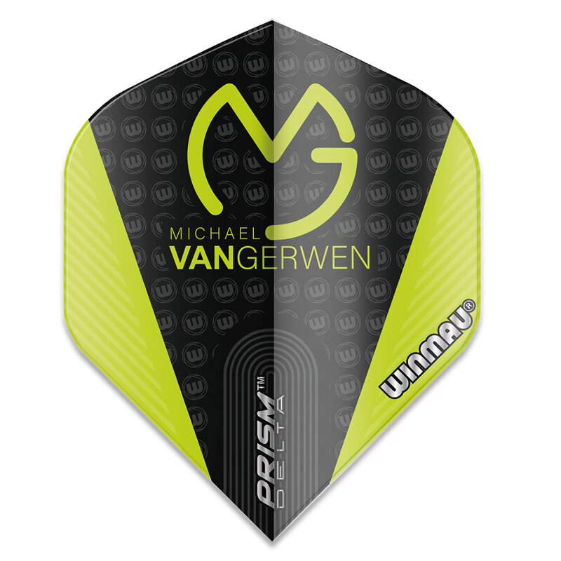 Winmau piórka Prism Delta MvG Black & Green