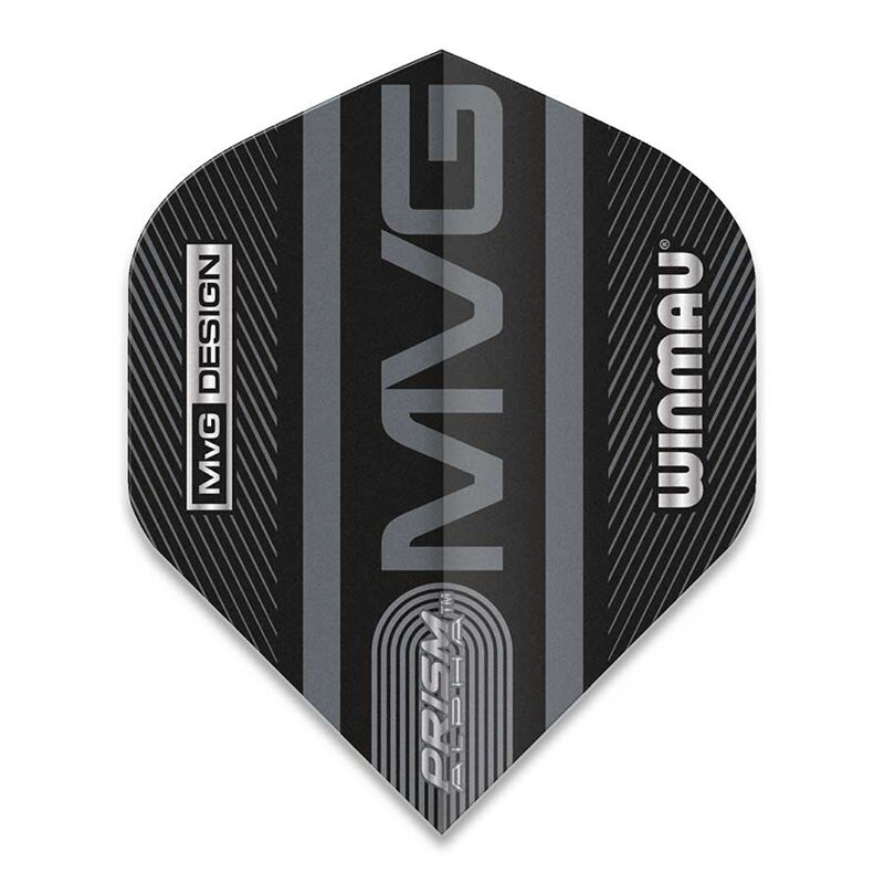 Winmau piórka Prism Alpha MvG 2021 Black & Grey