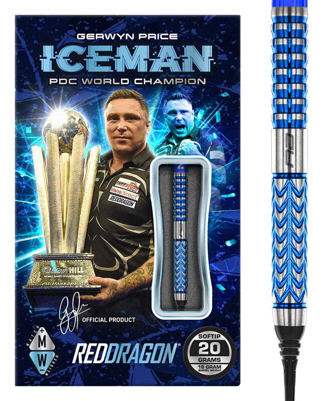 Red Dragon lotki Gerwyn Price Glacier soft 20g