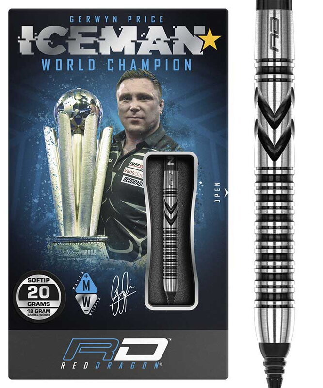 Red Dragon lotki Gerwyn Price Thunderbolt soft 20g Red Dragon lotki Gerwyn Price Thunderbolt soft 20g