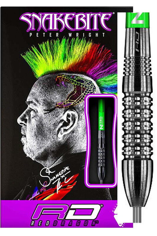 Red Dragon lotki Peter Wright SNAKEBITE Black Strike 26g steel Red Dragon lotki Peter Wright SNAKEBITE Black Strike 26g steel