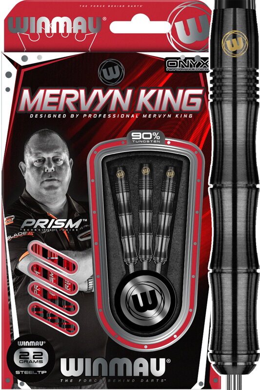 Winmau lotki Mervyn King Onyx steel 22g Winmau lotki Mervyn King Onyx steel 22g